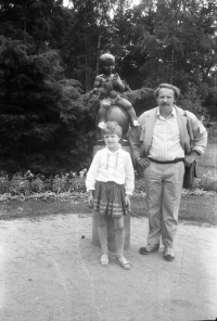 With daughter Veronika, Františkovy Lázně, 1990