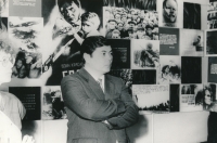 Отец Б. Н. Билунов на открытии выставки, 1985 год.