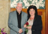 Milan Sehnal with his wife, 2015
