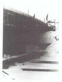Most v Kolině, květen 1944. Místo, kde pravděpodobně padl otec paní Budkové pan Johan Wittgen.