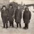 Vasyl Lesyshin (on the photo - the first person on the left side) with friends from Latvia, special settlement Ust-Shysh, winter of 1952 or 1953.
